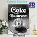 Bathroom Humor Disco Ball Painting Poster, Monochrome Witty Quote & Splashy Disco Ball Poster, Playful Decorative Piece For Bathroom Wall Decor_maomaolike.com