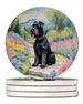 Giant Schnauzer Spring Path Large Sandstone Coasters Pack Of 4 Absorbent Round Coasters Decor Gifts For Men Or Women, 4 In, Multicolor_maomaolike.com