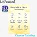Baby's First Sign Language Painting Poster, Soft Yellow Minimalist Line Art Poster, Clear Basic Hand Gesture Guide To Aid Communication, Suitable For_maomaolike.com