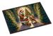 Finnish Spitz And Santa Claus Doormat Front Door Mat Indoor Outdoor Rugs For Entryway, Non Slip Washable Low Pile, 24H X 36W_maomaolike.com