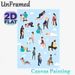 Labor & Delivery Positions Painting Poster, Flat-style Illustrated Pregnancy Birthing Positions Poster, Practical Birthing Position Guide For_maomaolike.com