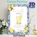 Limoncello Spritz Cocktail Painting Poster, Watercolor Style With Blue Tile Border & Fresh Lemon Elements Poster, Displays Drink Recipe, Ideal For_maomaolike.com