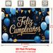 Spanish Happy Birthday Banner - 2D Flat Polyester Sequins Fireworks Backdrop, Wall Hanging Photo Props, Party Decor_maomaolike.com
