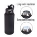 1L Sports WATER BOTTLE With Handle And Straw,Stainless Steel Large Capacity Vacuum Flasks,Drinkware,Large Mouth Gym_maomaolike.com