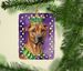 Rhodesian Ridgeback King Of Mardi Gras Porcelain Ornament Christmas Tree Hanging Decorations For Home Christmas Holiday, Rectangle, Gift, Multicolor_maomaolike.com