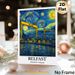 Belfast Northern Ireland Cityscape Painting Poster, Swirling Van Gogh-style Night Sky With Industrial Cranes & Waterfront Poster, Artistic City-themed_maomaolike.com