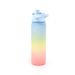 1000ml gradient color large capacity plastic water cup frosted outdoor gym sports water bottle_maomaolike.com