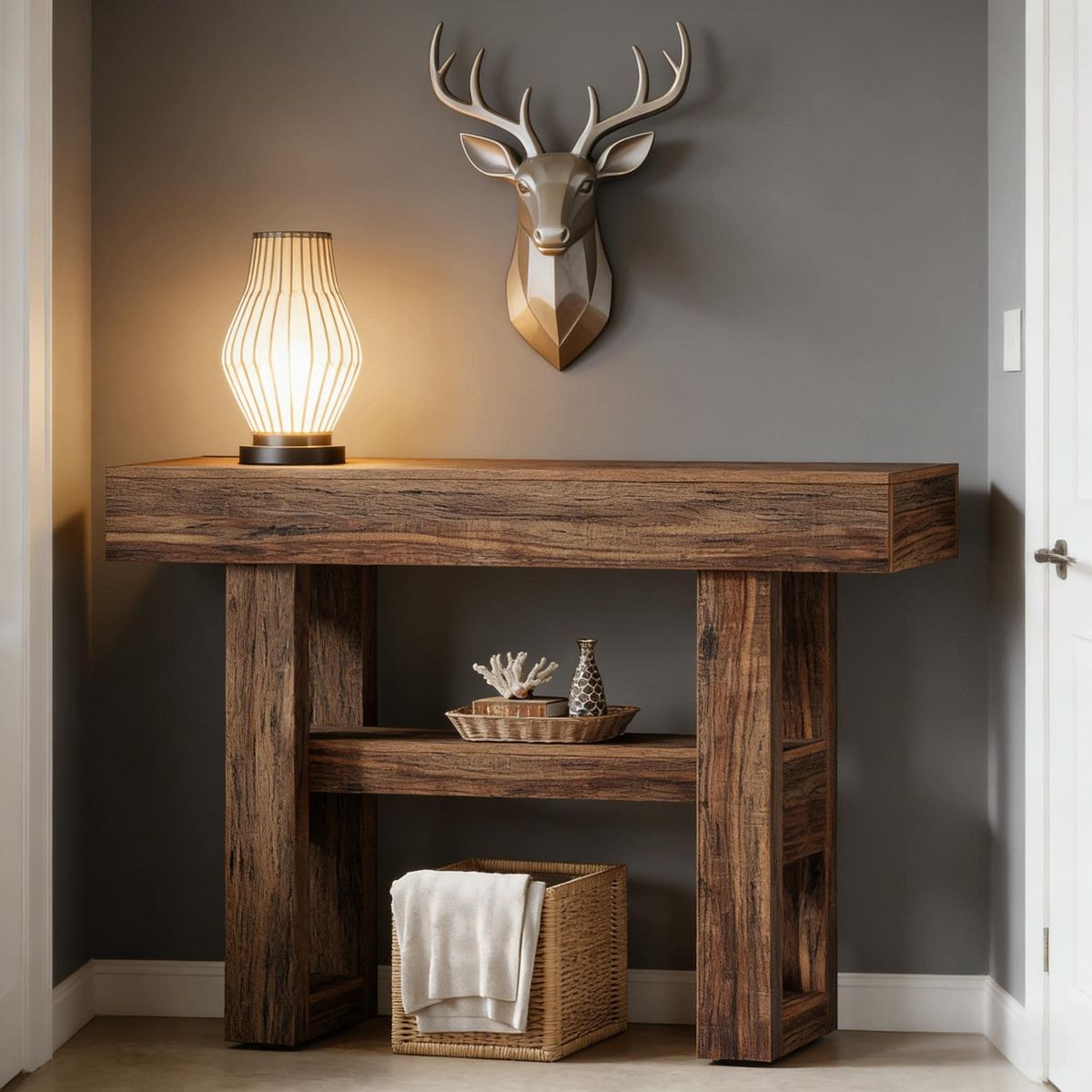 Console Table, 2-Tier Narrow Sofa Entryway Table With Storage_maomaolike.com