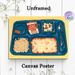 School Lunch Tray Painting Poster, Vibrant Retro Illustrated Poster, Nostalgic Classic School Meal Tray Artwork, Suitable For Dining Room And Kitchen_maomaolike.com