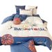 100% Long-Staple Children's Four-Piece Set Pure Cotton Duvet Cover Boys' Basketball Theme Bedding 100s_maomaolike.com