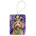 Labradoodle King Of Mardi Gras Porcelain Ornament Christmas Tree Hanging Decorations For Home Christmas Holiday, Rectangle, Gift, Multicolor_maomaolike.com