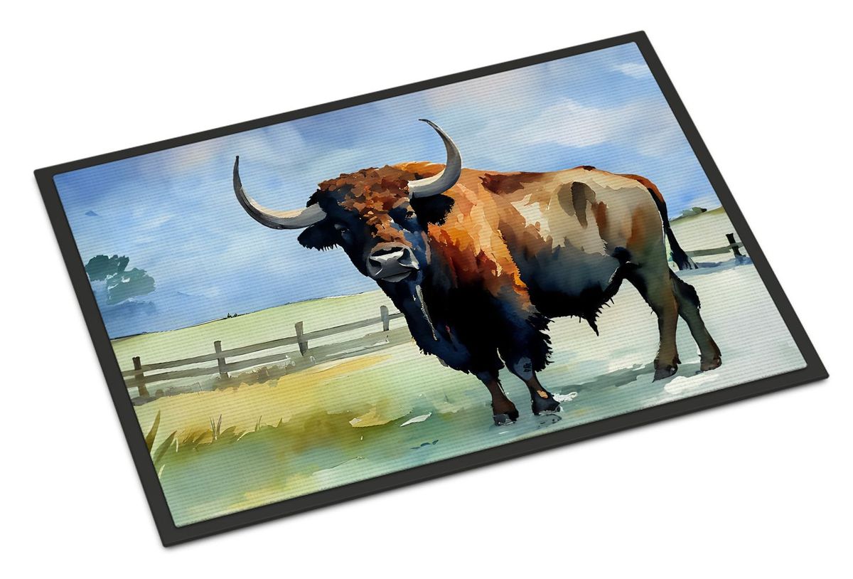 American Bison Doormat Front Door Mat Indoor Outdoor Rugs For Entryway, Non Slip Washable Low Pile, 24H X 36W_maomaolike.com