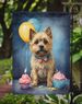Cairn Terrier Happy Birthday Garden Flag Mailbox Flag Decorative Yard Flag Banner Outside Patio Artwork Yard Flower Beds, Garden Size, Multicolor_maomaolike.com