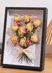 Dried Fresh Flower Rose Butterfly Specimen Empty DIY Decorative Picture, A4 Wall Hanging 6inch Hollow Wooden Photo_maomaolike.com