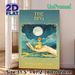 The BFG Themed Painting Poster, Soft Watercolor Night Scene Poster, Whimsical Literary Artwork, Ideal For Bedroom, Study Room Wall Decor_maomaolike.com