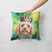 Cockapoo King Of Mardi Gras Throw Pillow Machine Washable, Indoor Outdoor Decorative Pillow For Couch, Bed Or Patio, 18Hx18W_maomaolike.com