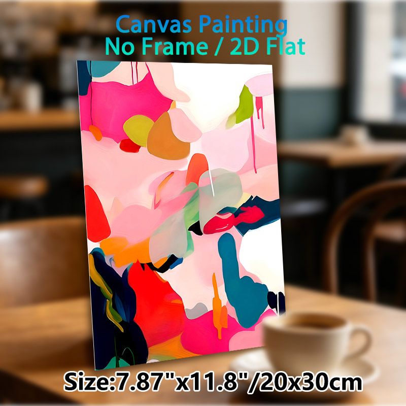 Abstract Colorful Art Painting Poster, Vibrant Fluid Color-block Abstract Poster, Adds Artistic Visual Charm, Suitable For Living Room, Bedroom And_maomaolike.com
