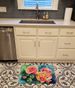 New York Roses In Watercolor Memory Foam Kitchen Mat Machine Washable Anti-Fatigue Mat Cushion Comfort Bath Mat Or Kitchen Rug_maomaolike.com
