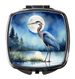 Blue Heron Under The Moonlight Compact Mirror Decorative Travel Makeup Mirror For Women Girls Gifts Pocket Makeup Mirror Folding Handheld_maomaolike.com