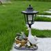 Outdoor Duck Solar Night Light Garden Statue Animal Gardening Decoration Courtyard Ornaments Resin Crafts_maomaolike.com