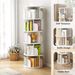 5 Tier Rotating Bookshelf, Display Round Spinning Bookshelf, Space-Saving, Small Space Rotating Bookshelf Tower For Bedroom, Living Room, Home, Office, Warm White_maomaolike.com