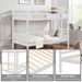 Twin Over Twin Bunk Bed With Ladder,Wooden Bunk Bed With High Guardrail And Ladder For Kids, Teens, Dorm Rooms, And Guest Rooms,No Box Spring Needed,White_maomaolike.com