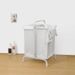 2-Tier Laundry Hamper 110L Large Oxford Clothes Basket Sorter With, Lid And Sorting Cards For Clothes & Toys Storage,White_maomaolike.com