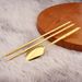 and Two-Piece Gift Tableware Chopsticks Gold Spoon Set Home Restaurant Decoration Metal Ornament_maomaolike.com