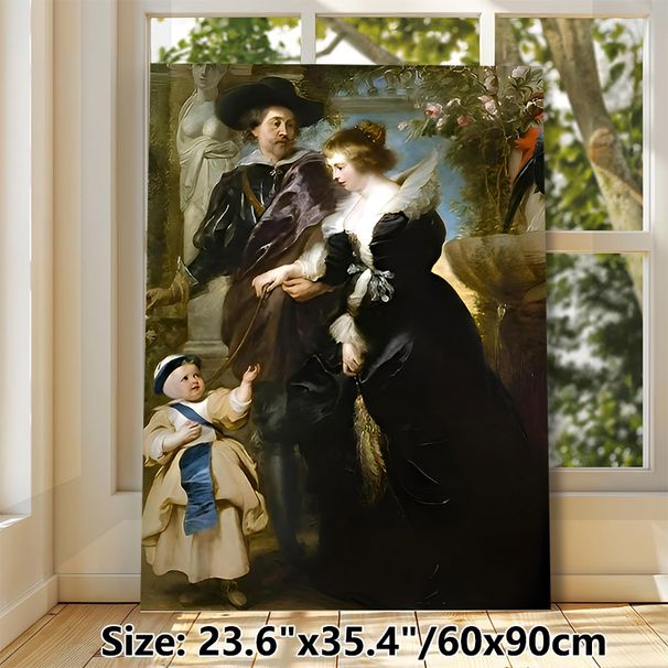 Vintage Aristocratic Family Portrait Painting Poster, Rich-toned Classical Art Poster, Elegant Historical Artwork Ideal For Living Room, Study And_maomaolike.com
