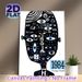 1984 George Orwell Themed Painting Poster, Monochrome Abstract Eye-filled Portrait Poster, Thought-provoking Artistic Decor Ideal For Home Office_maomaolike.com