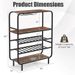 16 Bottle Wine Rack With 5-Tier Wine Shelf And Glass Holders For Kitchen Bar_maomaolike.com