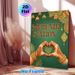 Mehendi Station Painting Poster, Vibrant Traditional Indian Style Poster, Intricate Henna Hands Heart Gesture With Ornate Golden Decor, Brings_maomaolike.com
