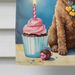 Chocolate Toy Poodle Happy Birthday House Flag Large Porch Sleeve Pole Decorative Outside Yard Banner Artwork Wall Hanging, Polyester, House Size, Multicolor_maomaolike.com