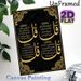 Islamic Quranic Verses Painting Poster, Luxury Gold-on-Black Islamic Calligraphy Poster, Elegant Religious Script Art Ideal For Home And Prayer Room_maomaolike.com