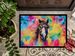 Hippie Animal Horse Doormat Front Door Mat Indoor Outdoor Rugs For Entryway, Non Slip Washable Low Pile, 24H X 36W_maomaolike.com