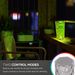 16-Color RGB Portable Prismatic Table Lamp, Rechargeable Cordless Crystal Night Light, Dimmable, 8.5" H, Clear Acrylic_maomaolike.com