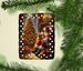 Golden Retriever And Santa Claus Porcelain Ornament Christmas Tree Hanging Decorations For Home Christmas Holiday, Rectangle, Gift, Multicolor_maomaolike.com