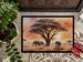 Elephants Savanna Sunrise Doormat Front Door Mat Indoor Outdoor Rugs For Entryway, Non Slip Washable Low Pile, 24H X 36W_maomaolike.com