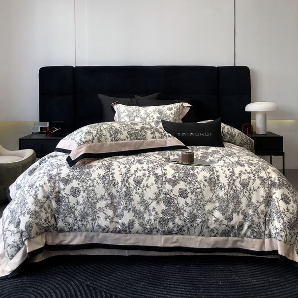 Nordic Boho Luxurious High-end Long-staple Cotton Four-piece Set, Pure Cotton, Suitable For All Seasons, French Vintage_maomaolike.com