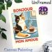 French Café Themed Cat Painting Poster, Warm-toned Vintage Cartoon Poster, Charming Design With Calico Cat, Coffee And Crepe, Cozy French Vibe Decor_maomaolike.com