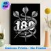 Darts 180 Themed Painting Poster, Vintage Monochrome Intricate Dart & Distressed Number Poster, Stylish Decor For Dart Enthusiasts, Ideal For Game_maomaolike.com