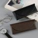 Unisex High-grade leather glasses case leather soft bag Sun sunglasses case myopia glasses cloth bag protection set_maomaolike.com
