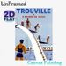Trouville Retro Pool & Water Slide Painting Poster, Vintage Travel Style Poster, Nostalgic Seaside Leisure Decor Idea For Living Room, Coastal Spaces_maomaolike.com