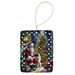 Keeshond And Santa Claus Porcelain Ornament Christmas Tree Hanging Decorations For Home Christmas Holiday, Rectangle, Gift, Multicolor_maomaolike.com