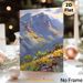 Mountain Wildflower Landscape Painting Poster, Textured Impasto Style Mountain & Colorful Wildflower Poster, Natural Scenery Decor Idea For Living_maomaolike.com