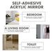 EELHOE Self-Adhesive Anti-Fall Wall Mirror Bedroom Splicing Self-Adhesive Mirror Wall Sticker Stereoscopic Perforated-Free Full-Length Mirror_maomaolike.com