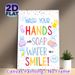 Hand Washing Reminder Painting Poster, Vibrant Cartoon-style Poster, Cheerful Hygiene Reminder With Bubbles, Soap And Rubber Ducks, Ideal For Bathroom_maomaolike.com