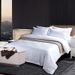 Bedding Manufacturer Wholesale Cotton Satin Duvet Cover Embroidered Hotel Three-Four-Piece Set Pure White_maomaolike.com