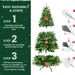 5FT PE/PVC Mixed Automatic Christmas Tree With Lights Xmas Decoration Light Up Holiday Season_maomaolike.com