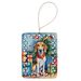 American Foxhound Christmas Reindeer Porcelain Ornament Christmas Tree Hanging Decorations For Home Christmas Holiday, Rectangle, Gift, Multicolor_maomaolike.com